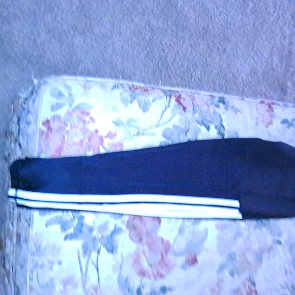 Black Adidas three stripe workout pants - Picture 2 of 4